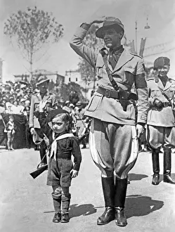 Fascista: Saluting Boy in Rome, 1934