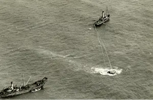 Salvaging: Salvage operations, sunken submarine M2