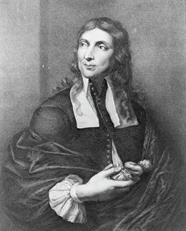 1680: Salvator Rosa, half-length portrait, facing left
