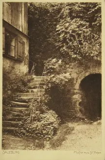 Buchhandlung: Salzburg. St. Peter. About 1910. Collotype