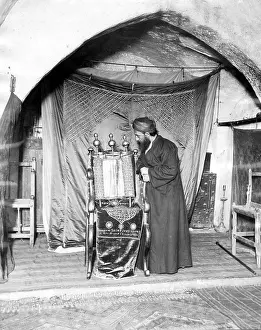 Believed: Samaritan high priest with original of the Pentateuch (Torah