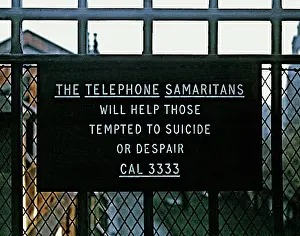 Samaritans: Samaritans information board, London