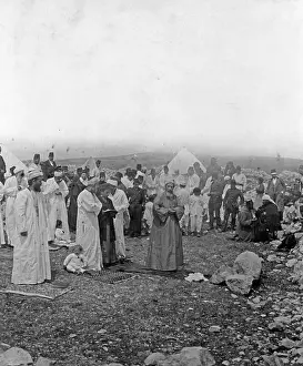 Samaritan: Samaritans at Passover in Palestine, 1908