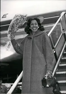 Gamal: Samia Gamal, Egyptian actress and dancer, arrives in Paris