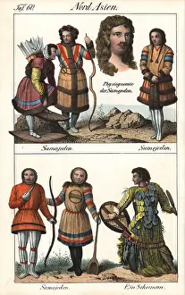 Samoyedic: Samoyedic people of Siberia and shaman with drum