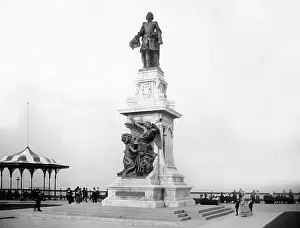 Champlain: Samuel de Champlain Monument, Quebec, Canada, early 1900s