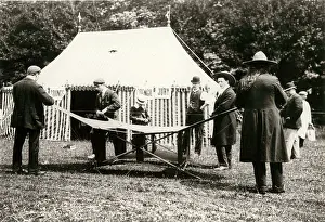 Downs: Samuel Cody adjusting black kite at the Findon
