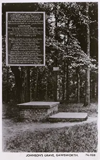 Spinney: Samuel Johnson's Grave at Gawsworth, Cheshire