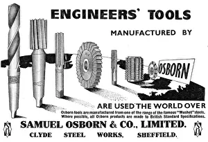 Osborn: Samuel Osborn. Clyde Steel Works. Engineers Tools