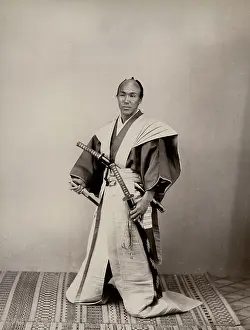 Samurai: Samurai with two swords in long trousers, Japan