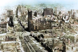 Colourised: San Fran Quake Anniversary