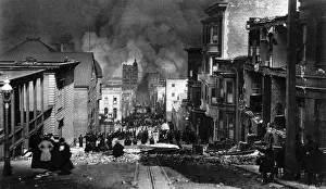 Genthe: San Francisco Burning After 1906 Earthquake
