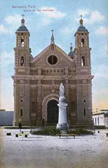 Plinth: San Francisco church, Barranco, Lima, Peru, South America