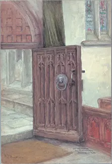 Knocker: Sanctuary knocker, Holy Trinity Church, Stratford-upon-Avon