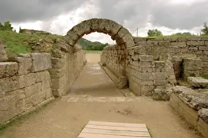 Elis: Sanctuary of Olympia. Olympic stadium. The vaulted tunnel le