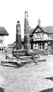 Sandbach: Sandbach, Ancient Saxon Crosses c1955