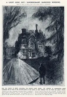 Darkened: Sandringham's darkened windows