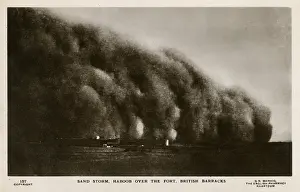 Sandstorm: A sandstorm in the Sudanese desert