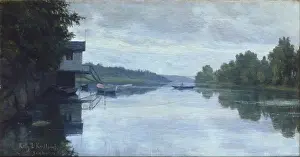 Kielland: Sandviken ' trees reflected in still water