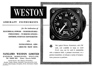 Sangamo: Sangamo Weston Aircraft Instruments. Oil Temperature Gauge
