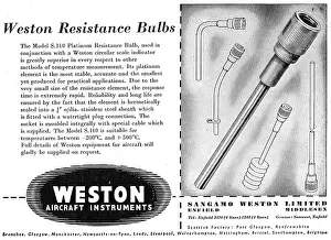 Sangamo: Sangamo Weston. Weston Aircraft Instruments