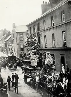 Schoolboy: Sanger's Circus visiting Haverfordwest, South Wales