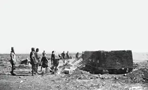 Clearing: Sanitation team clearing refuse, Maktau Camp, Kenya, WW1