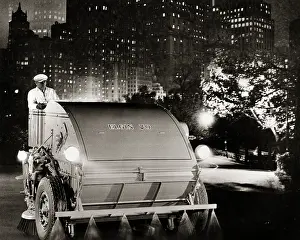 Cpc001: Sanitation Worker Operating Streamlined Street Sweeper