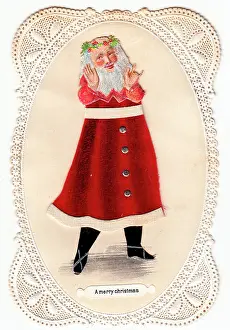 Creepy Christmas: Santa Claus on a Christmas card