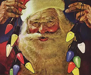 Yule: Santa Claus with Christmas Lights
