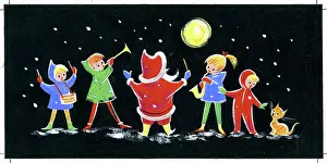 Wormell: Santa conducting children with instruments