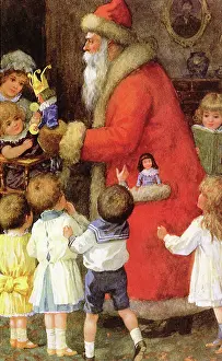 Sticking: Santa Gives King Puppet