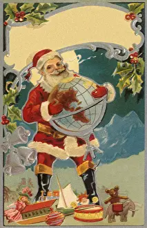Santa with Globe