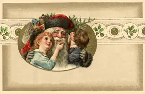 Hugs: Santa Hugs Two Children