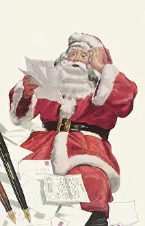 Yule: Santa Overwhelmed by Letters