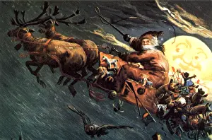 Flys: Santa Passing Moon