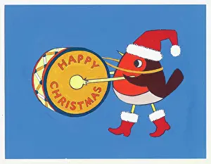 Banging: Santa Robin with Drum