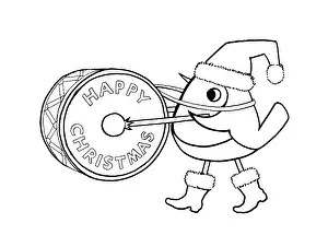 Banging: Santa Robin with Drum