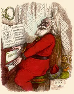 Nast: Santa sits and plays a Piano