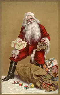Spilling: Santa Sitting by Sack