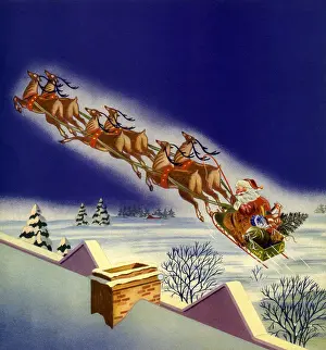 Santas: Santa in Sled