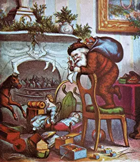 Strewn: Santa Standing on Chair