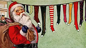 Shouldering: Santa and Stockings
