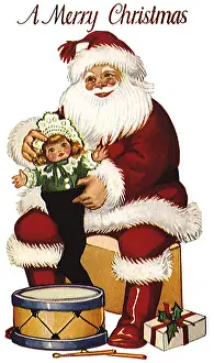 Stuffing: Santa Stuffs Doll into Stocking