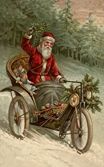 Sprig: Santa on Three-Wheeler