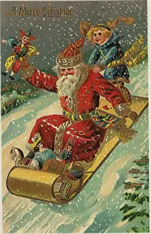Sliding: Santa on Toboggan
