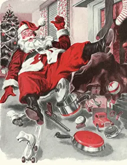 Yuletide: Santa trips over Toys