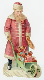 Pushes: Santa with Wheelbarrow