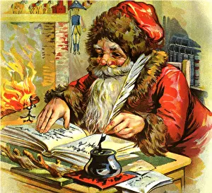Dipping: Santa Writing in Book