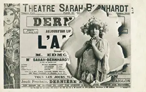 Playbill: Sarah Bernhardt - Publicity for her role in L'Aiglon